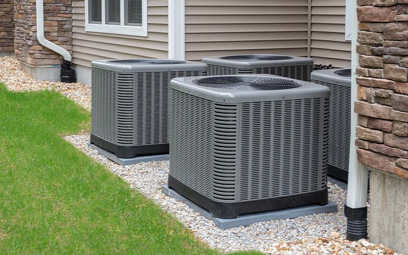 Outdoor air conditioning and heat pump units