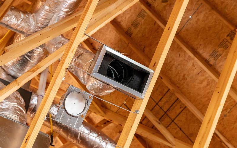 New air conditioner vents in new home construction to be cleaned