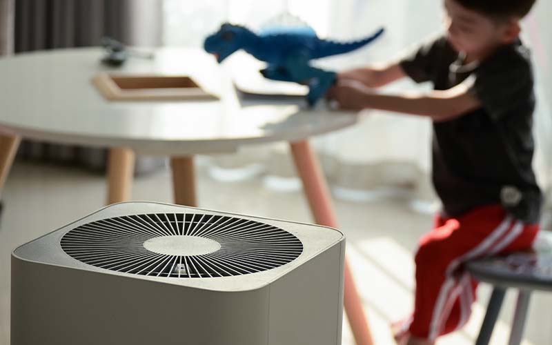 Air purifier in home
