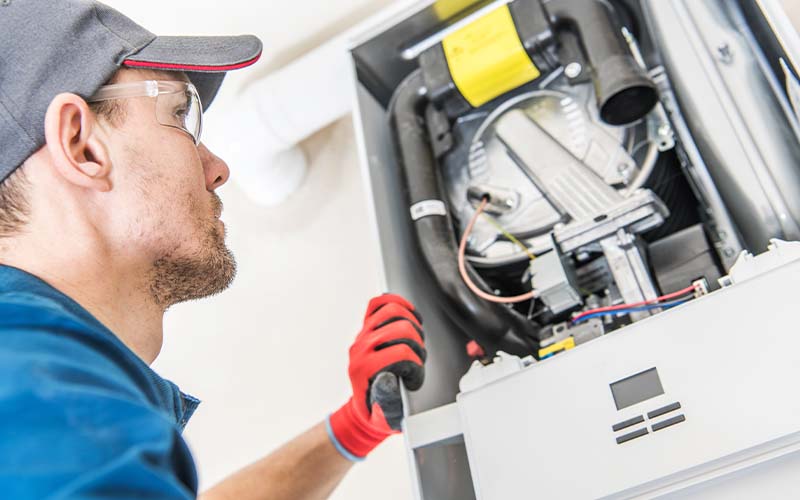 Technician addressing the Heater Issue